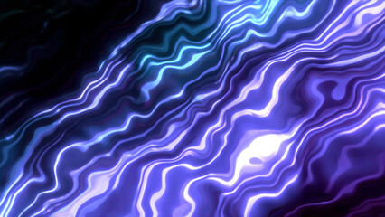 Aufkleber - Glitch lines travelling in dark with high speed. Motion. Bright neon blinking diagonal stripes.