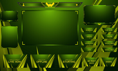 Wall Mural - Twitch Overlay Live Stream template set