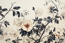 Aesthetic Floral Background With A Vintage Feel