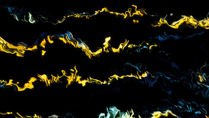 Aufkleber - Flow of liquid colorful stream. Motion. Water like surface with colorful stripes on a black background.