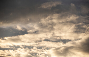 Wall Mural - clouds in the sky with sunset