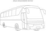 Fototapeta Londyn - Bus coloring page, Bus coloring book