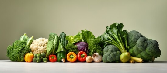 Wall Mural - Raw nutrition from a vegetable seen from the front