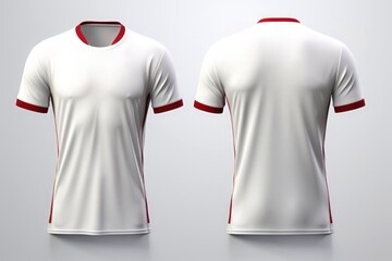 Wall Mural - Mockup sports football team uniforms white shirt