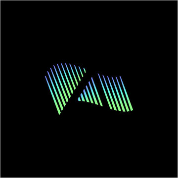 A letter logo wave
