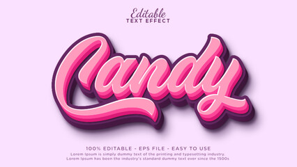 Aufkleber - Candy 3d editable text effect