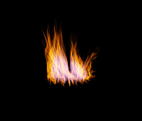 Wall Mural - flame, heat and light on black wallpaper with texture, pattern and burning energy. fire, fuel and co