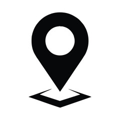 Poster - Map pointer icon. Location symbol. Flat design style eps 10. black shadow in location, simple flat design location marker