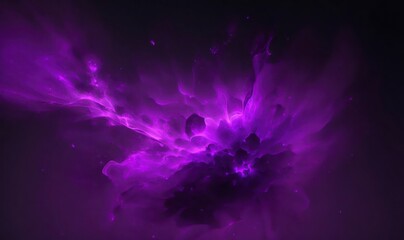 Wall Mural - visualize a dark violet abstract background with an enchanting glow of particles