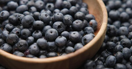 Wall Mural - Healthy Organic Fresh Juicy blueberry Fruit Berrie Macro Background