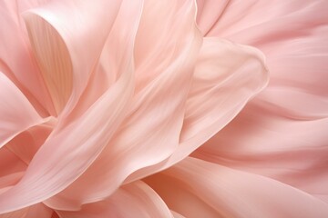 Wall Mural - A glossy, pale pink petal with a velvety texture. Generative AI