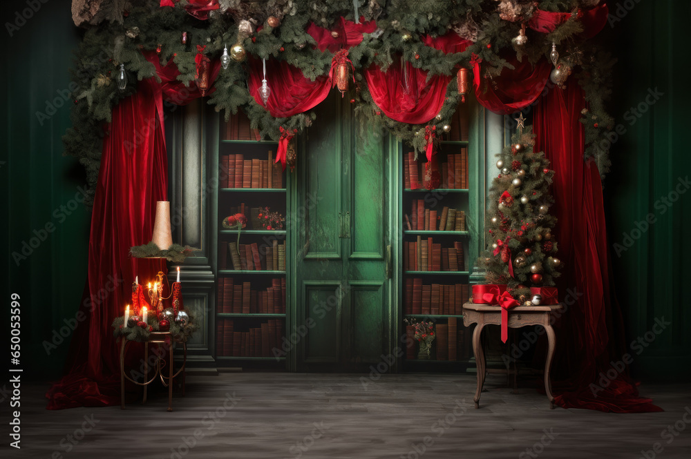 Christmas holiday backdrop for a party or special event created with ...