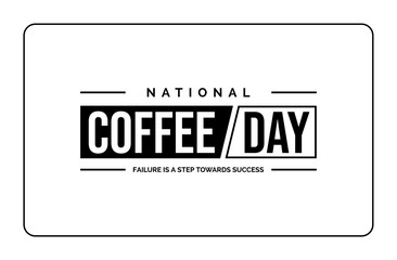 Wall Mural - national coffee day background template Holiday concept