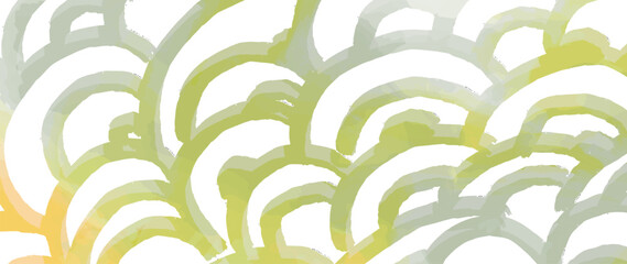 Hand drawn abstract line art background vector. Wallpaper design with curve line art pattern with watercolor texture background. Design illustration for home decoration, card, poster, banner. 