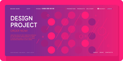Poster - A template to use in your design. A composition of geometric shapes. Graphic elements for design and creativity.