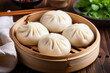 Baozi a Chinese steamed bun is a delicious and convenien, generative ai