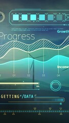 Wall Mural - abstract infographics on the theme of green energy.