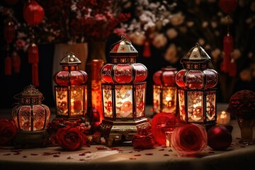 Poster - Beautiful background of traditional Chinese lantern