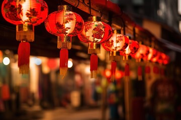 Poster - Beautiful background of traditional Chinese lantern