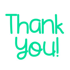 Thank you Lettering concept on a Transparent Background