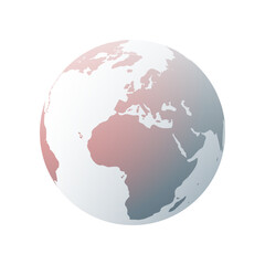 Poster - Earth Globe Design Layout - Global Business, Technology, Globalization Concept, Vector Template - Vector Isolated In White Background - Europe, Africa, Atlantic, Middle East Side