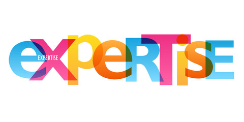 Poster - EXPERTISE colorful vector typography banner