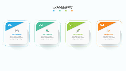 Poster - infographic label design with icons and 4 options or steps infographics for business concept