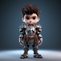 photo of child wearing battle armor