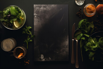 Poster - A picture of a cutting board with an assortment of fresh vegetables and aromatic spices. This versatile image can be used for cooking, healthy eating, meal preparation, recipe blogs, and culinary webs