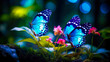 Makrofotografie von Schmetterlingen im Regenwald. Generiert mit KI