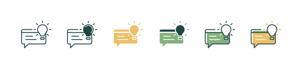 Poster - creative idea business solution icon with light bulb smart genius innovation symbol illustration for web and app template design