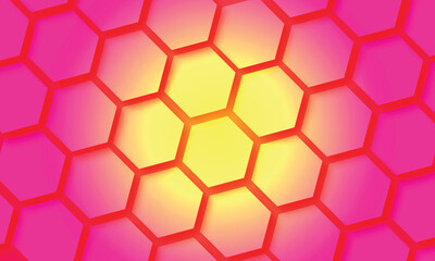 Poster - Seamless pattern with hexagons . Abstract polygonal background . 