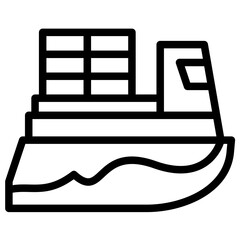 Canvas Print - Cargo Ship Icon