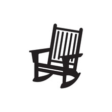 Rocking Chair Logo Icon Simple Vector,illustration Design Template