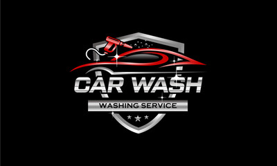 Wall Mural - vector car wash logo design