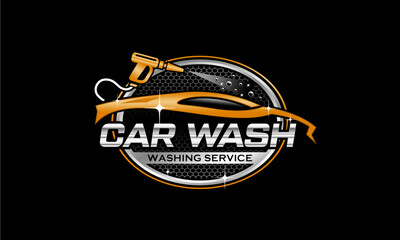 Canvas Print - vector car wash logo design