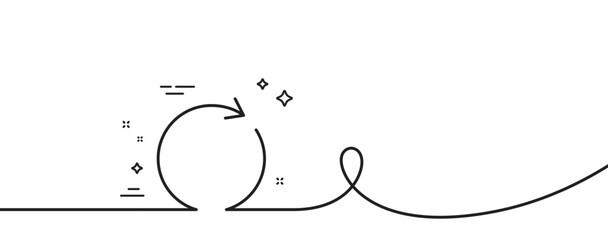 Aufkleber - refresh line icon. continuous one line with curl. rotation arrow sign. reset or reload symbol. synch