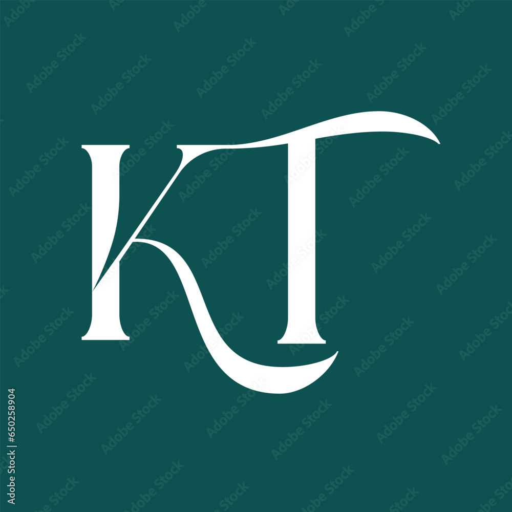 Initial Letter kt Logo Design Monogram Creative Modern Sign Symbol Icon ...