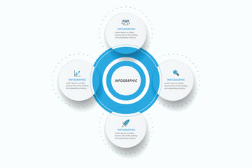 Poster - Infographic elements data visualization Abstract elements of graph, diagram with 4 steps, options, parts, or processes
Can be used for business process, workflow, advertising, diagram, flowchart