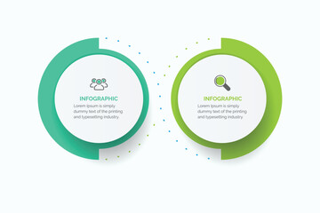 Poster - Infographic elements data visualization Abstract elements of graph, diagram with 2 steps, options, parts, or processes
Can be used for business process, workflow, advertising, diagram, flowchart