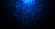 Dust particles underwater moving under rim light tiny source.Particles luxury premium smooth bokeh background.Glittering award show dust, tail wave shining fairy dust.