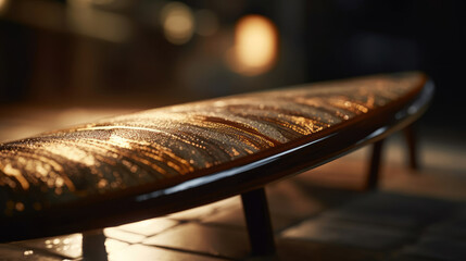 Canvas Print - A craftsman is carving a surfboard