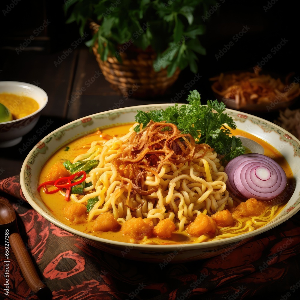 khao soi. traditional soup of northern Thailand Chiang Mai, Chiang Rai ...