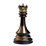 Fototapeta Uliczki - Majestic King Chess Piece Isolated on Clear Background.