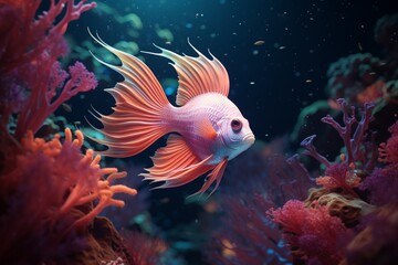 Wall Mural - fish in aquarium, Generative AI