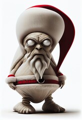 Wall Mural - Portrait of an alien Santa Claus
