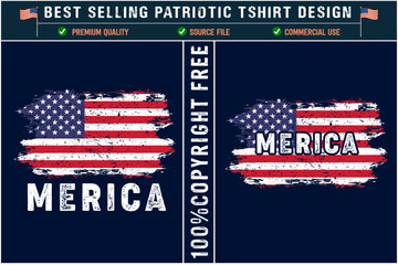 Wall Mural - Merica usa independence day 4th of july t-shirt design