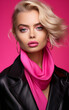 Leinwandbild Motiv Barbie-Style Glamour in Black and Pink