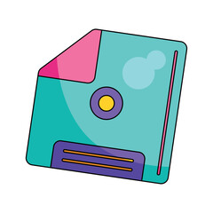 Sticker - nineties pop art style floppy disk