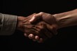 A close-up image capturing the moment of a handshake between two people. Perfect for illustrating trust, business partnerships, teamwork, or professional relationships.